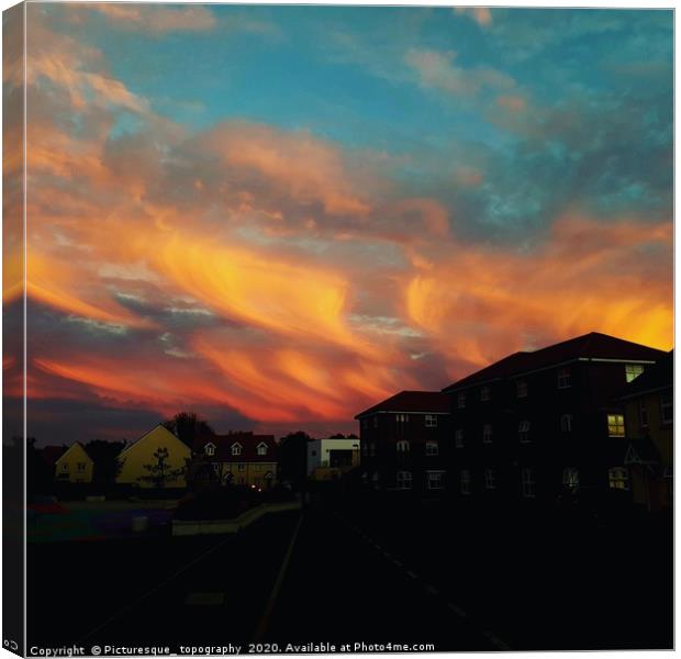 Beautiful skies  Canvas Print by Picturesque_ topography
