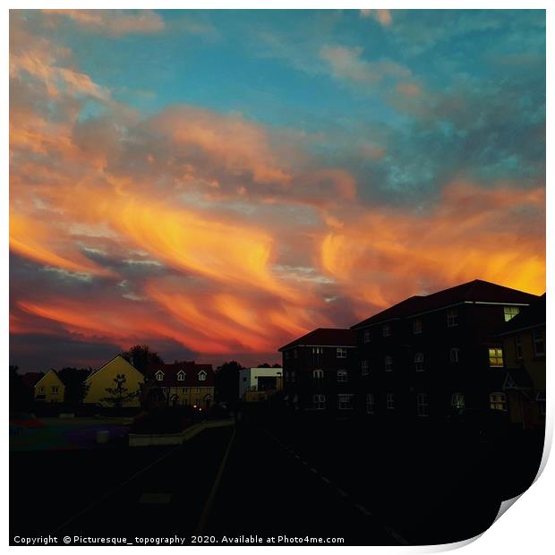 Beautiful skies  Print by Picturesque_ topography