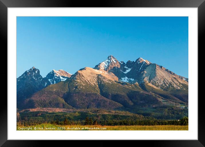 High Tatra Mountains from the Slovakia Side Framed Mounted Print by Nick Jenkins