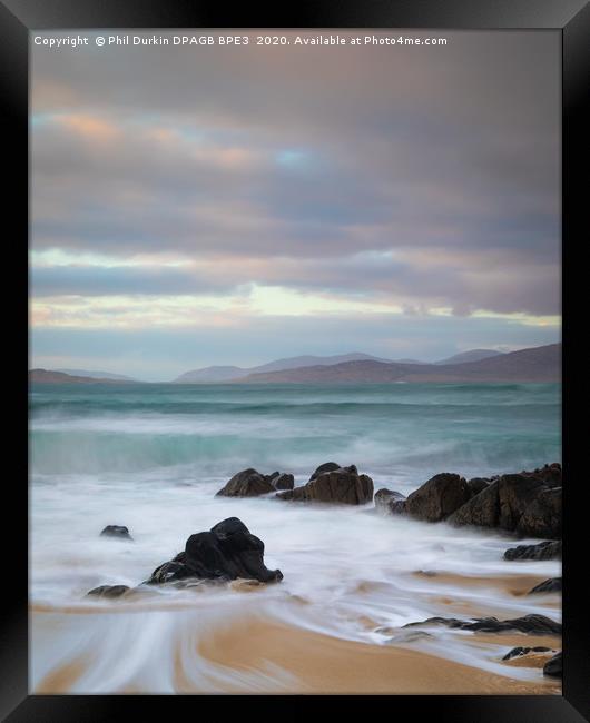 Bagh Steinigidh - Small Beach Isle Of Harris & Lew Framed Print by Phil Durkin DPAGB BPE4