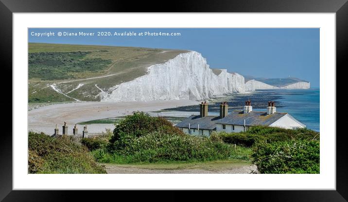 The Seven Sisters Sussex Framed Mounted Print by Diana Mower