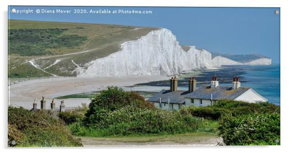 The Seven Sisters Sussex Acrylic by Diana Mower