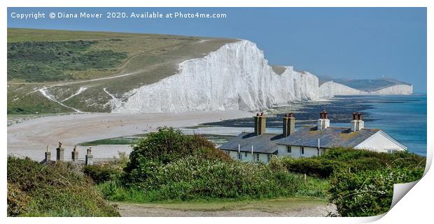 The Seven Sisters Sussex Print by Diana Mower