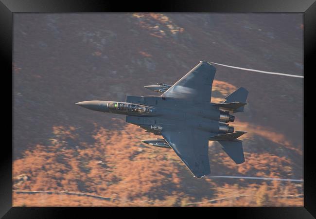 F15 on the Mach Loop Framed Print by Rory Trappe