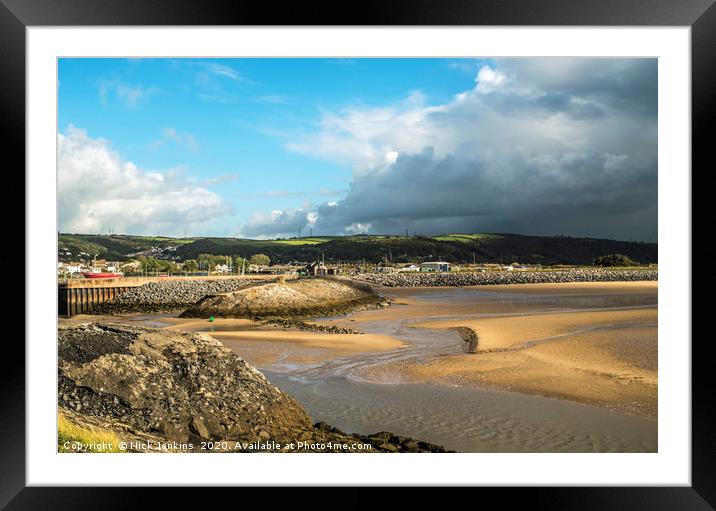 Burry Port Beach and Coast Carmarthenshire Wales Framed Mounted Print by Nick Jenkins