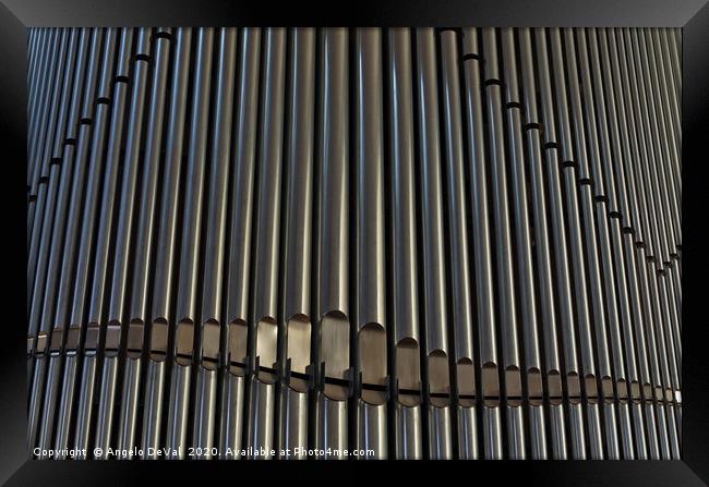 Organ Pipes Background Framed Print by Angelo DeVal