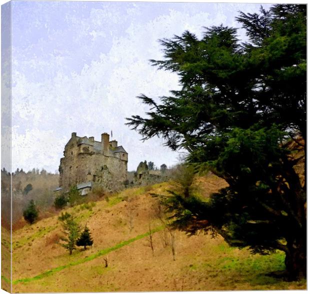 Neidpath Castle Canvas Print by dale rys (LP)