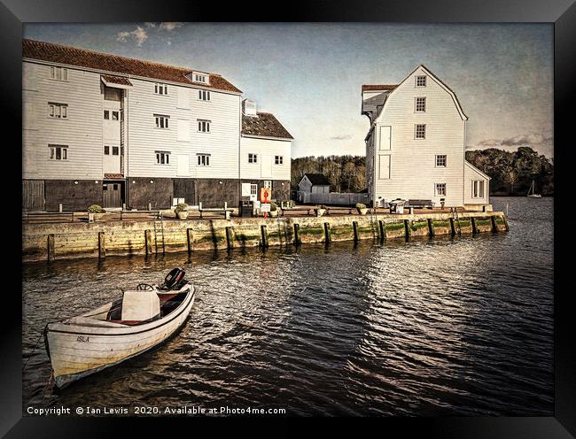 Woodbridge Tide Mill And Quayside Framed Print by Ian Lewis