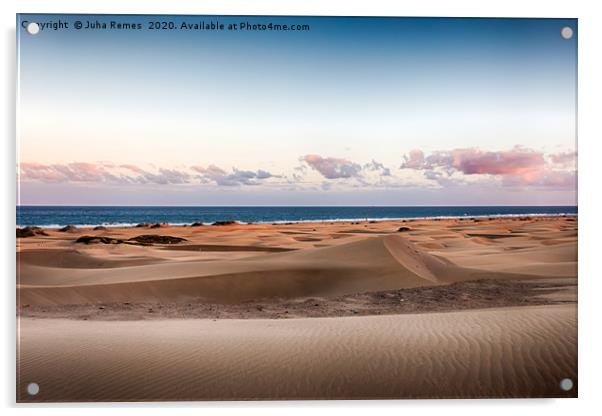 Playa del Ingles Dunes Acrylic by Juha Remes