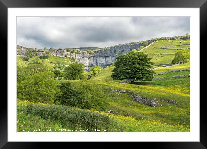 Malham Cove Yorkshire Dales Framed Mounted Print by Nick Jenkins
