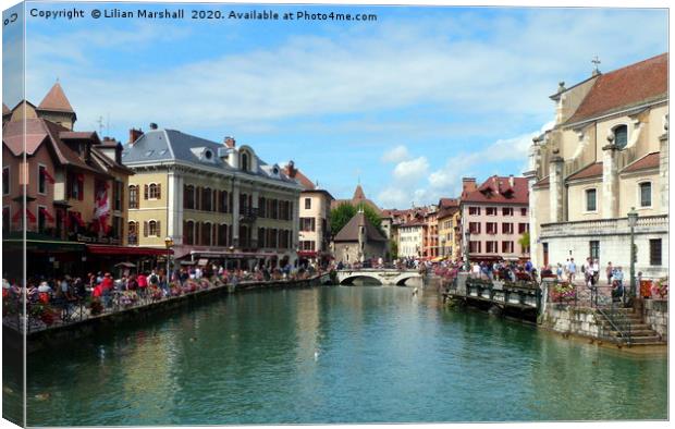 Annecy France.  Canvas Print by Lilian Marshall