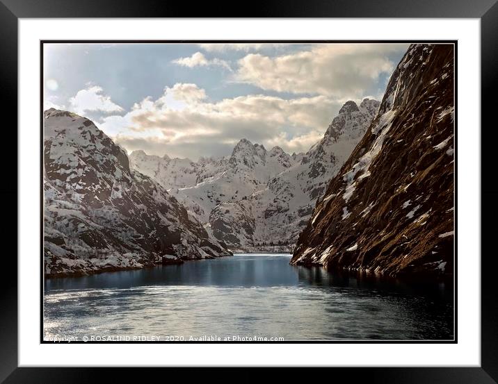 "Heading to Trollfjord" Framed Mounted Print by ROS RIDLEY