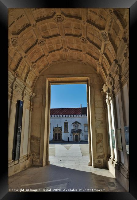 Coimbra University Entrance Framed Print by Angelo DeVal