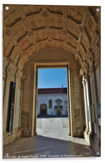 Coimbra University Entrance Acrylic by Angelo DeVal