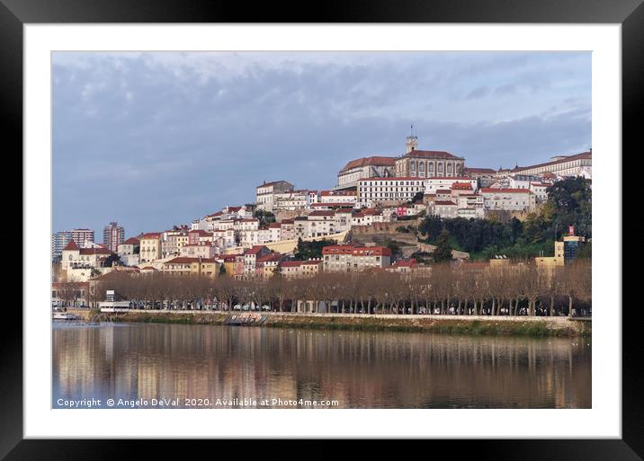 Coimbra city river view Framed Mounted Print by Angelo DeVal