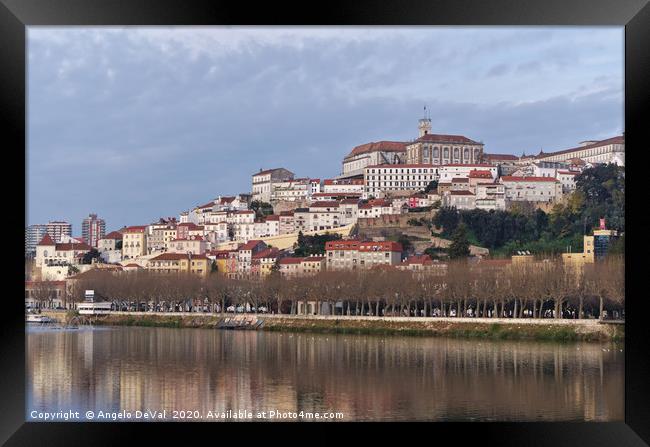 Coimbra city river view Framed Print by Angelo DeVal