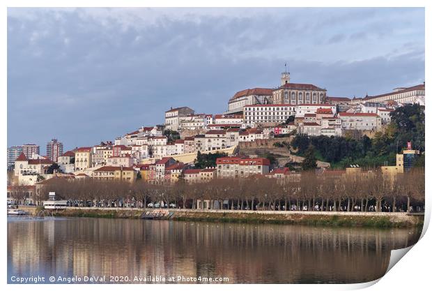 Coimbra city river view Print by Angelo DeVal