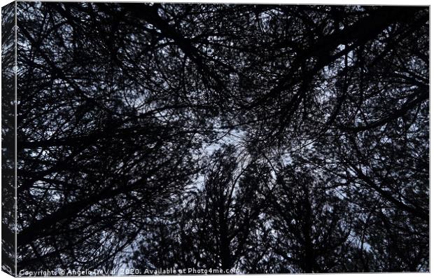 Tree Ceiling Silhouettes Canvas Print by Angelo DeVal