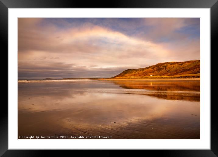 A Cloud Bow at Rhossili Bay, Gower Framed Mounted Print by Dan Santillo
