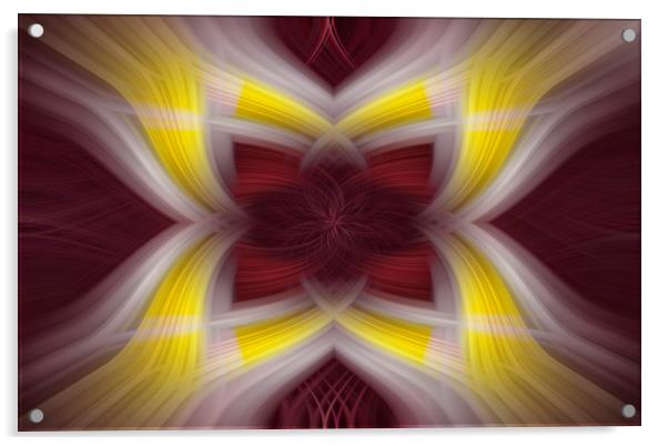 Yellow & Purple Abstract Acrylic by Jonathan Thirkell