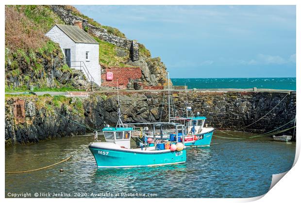 Porthgain Harbour north Pembrokeshire coast Wales Print by Nick Jenkins