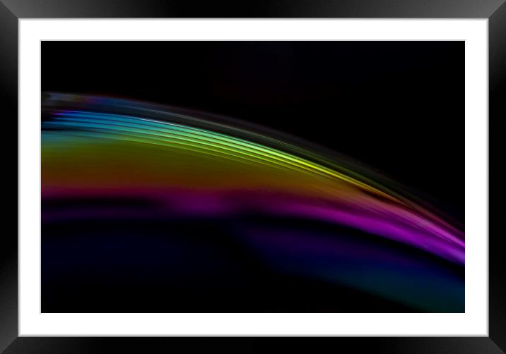 Rainbow Curve Framed Mounted Print by Jonathan Thirkell