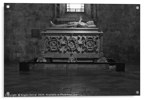Camoes Tomb in Jeronimos Monastery Acrylic by Angelo DeVal