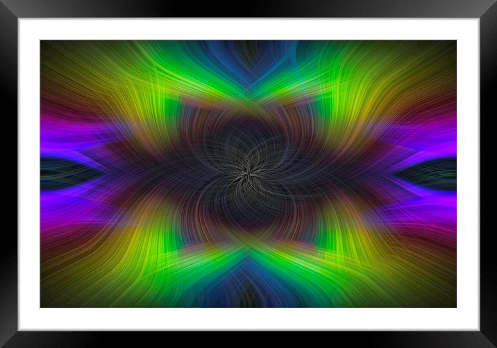 Rainbow Abstract Framed Mounted Print by Jonathan Thirkell