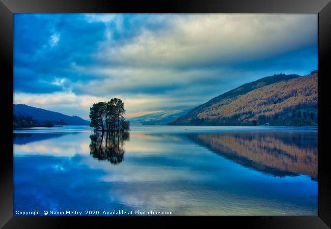 Dawn reflections at Kenmore, Loch Tay, Perthshire, Framed Print by Navin Mistry