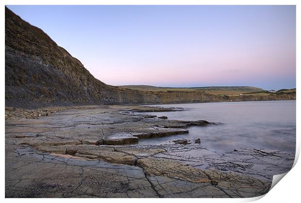 Kimmeridge bay in Dorset Print by Ian Middleton