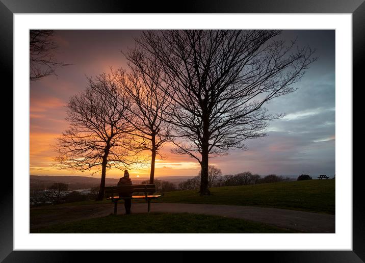 Solitude at sunset Framed Mounted Print by Leighton Collins