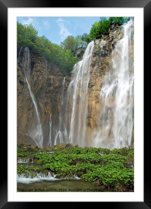 Veliki Slap Waterfall Plitvice National Park  Framed Mounted Print by Nick Jenkins