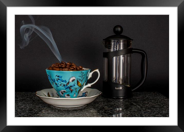Smoky Aroma of Freshly Roasted Coffee Framed Mounted Print by Steve Purnell