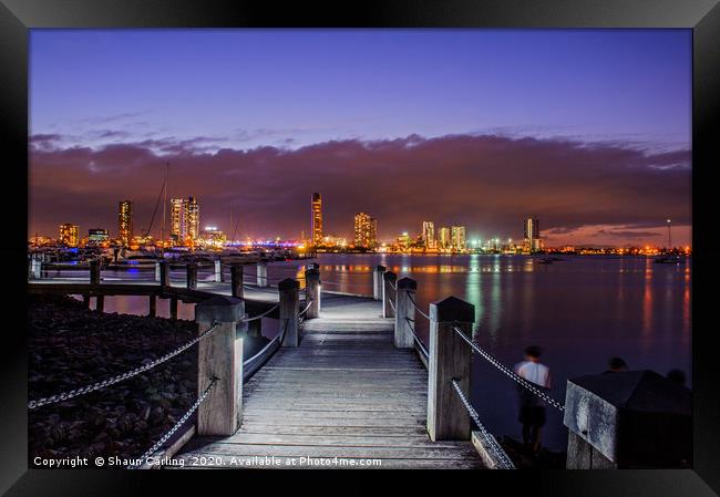 Southport Nightscape Framed Print by Shaun Carling