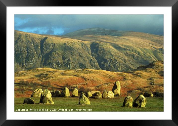 Castlerigg Stone Circle Lake District Cumbria  Framed Mounted Print by Nick Jenkins