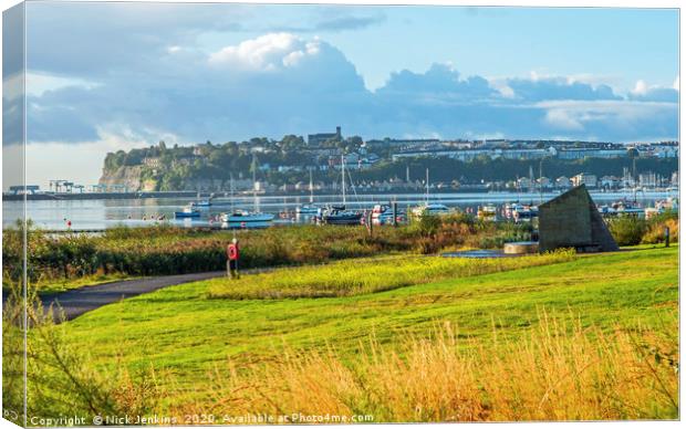 Cardiff Bay Early October Morning Canvas Print by Nick Jenkins