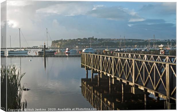Cardiff Bay bathed in Early Light Canvas Print by Nick Jenkins