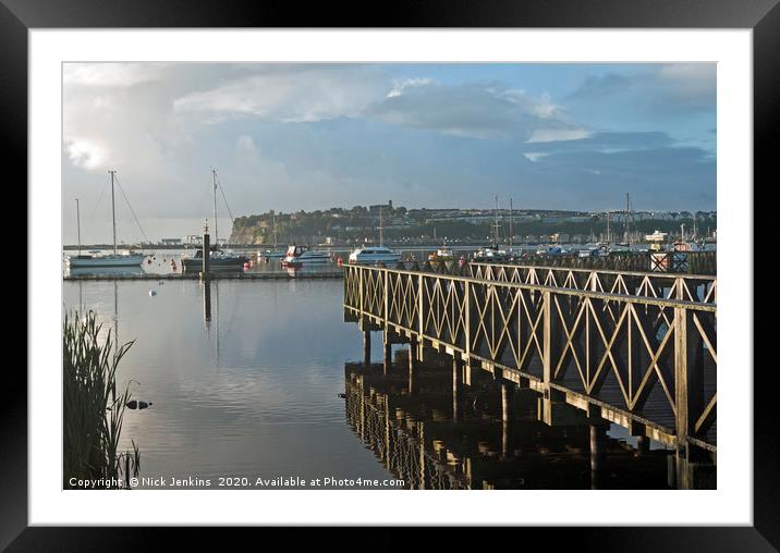 Cardiff Bay bathed in Early Light Framed Mounted Print by Nick Jenkins