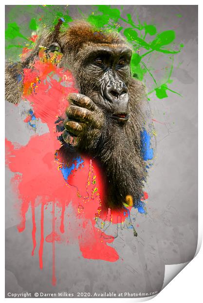 Lowland Gorilla Digital Art Print by Darren Wilkes