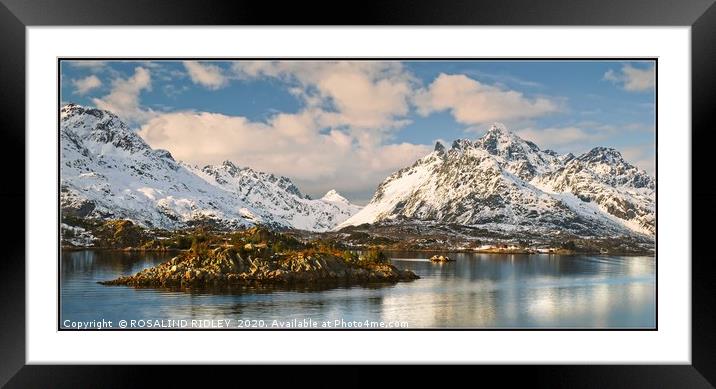 " Sailing around Lofoten Islands " Framed Mounted Print by ROS RIDLEY