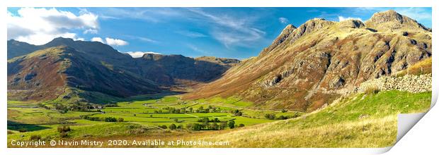 Great Langdale and the Langdale Pikes, Lake Distri Print by Navin Mistry