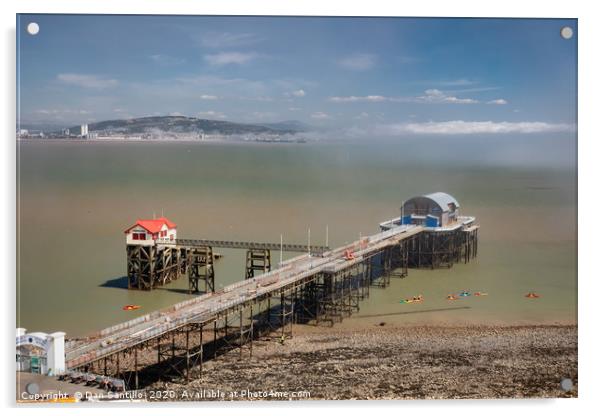 Mumbles Pier and Lifeboat Station, Mumbles, Wales Acrylic by Dan Santillo