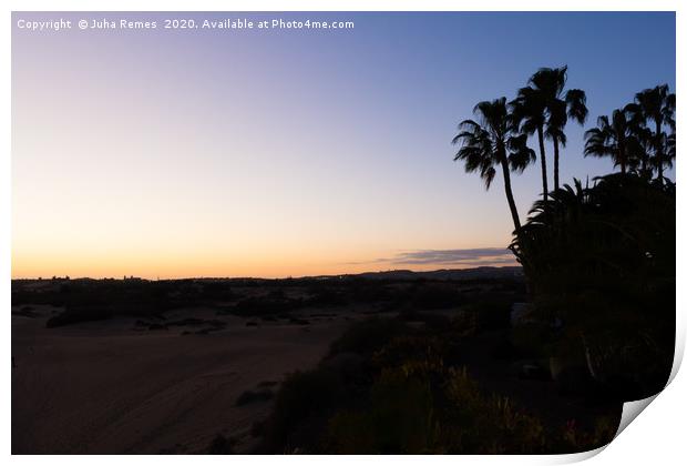 Maspalomas Sunset Print by Juha Remes