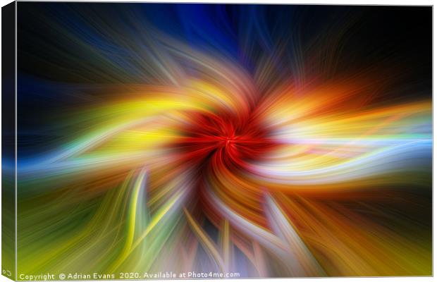 Colourful Twirl  Canvas Print by Adrian Evans
