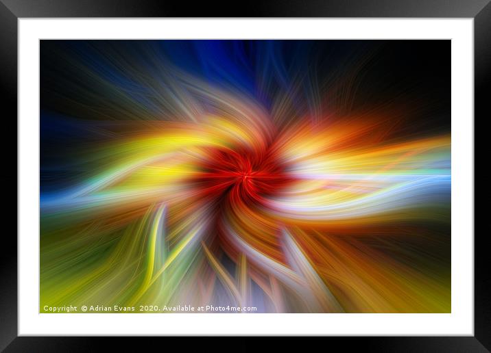 Colourful Twirl  Framed Mounted Print by Adrian Evans