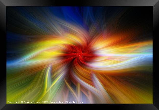 Colourful Twirl  Framed Print by Adrian Evans