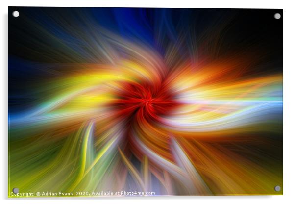 Colourful Twirl  Acrylic by Adrian Evans