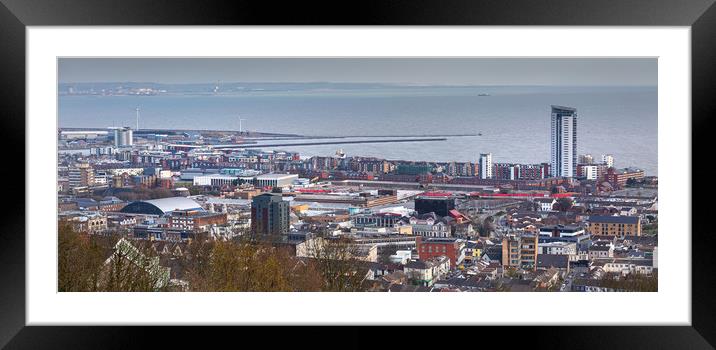 Swansea city South Wales Framed Mounted Print by Leighton Collins