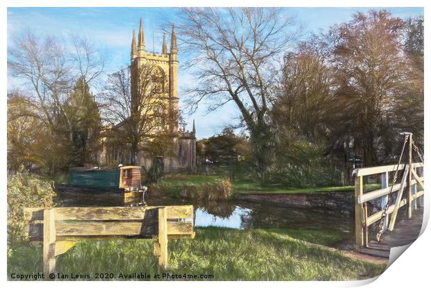 Church By The Canal Hungerford Art Print by Ian Lewis