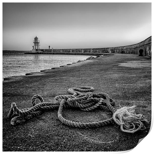 Raa Lighthouse in Black and White Print by Antony McAulay